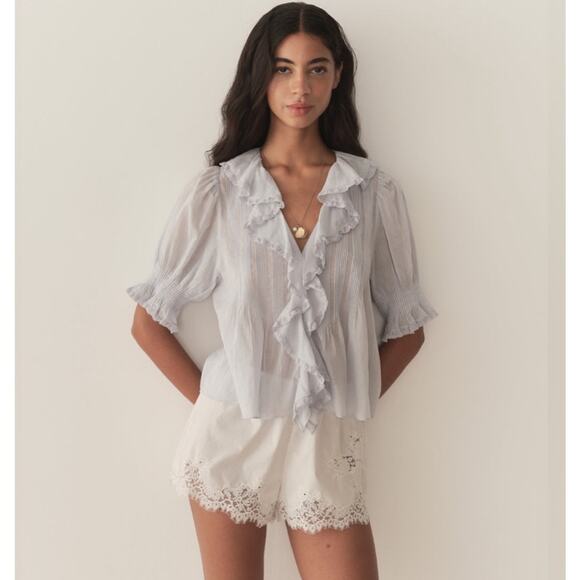 DOEN Henri Top in Alice Blue M - Picture 6 of 11